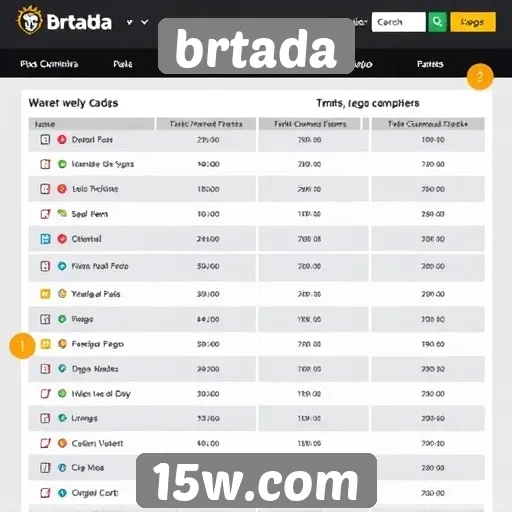 Comparação entre brtada e outros sites de jogos